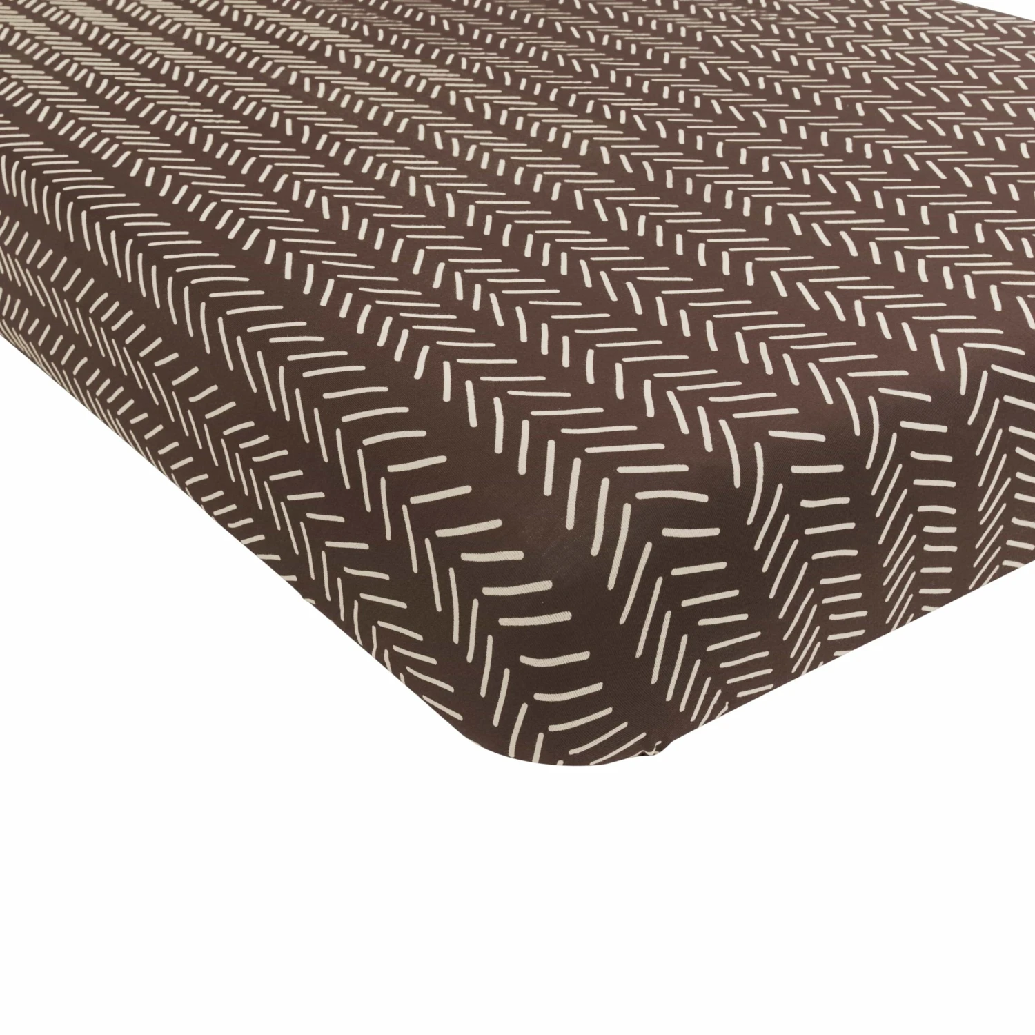 Twin Sheet In Espresso Herringbone 1 Twin Sheet In Espresso Herringbone