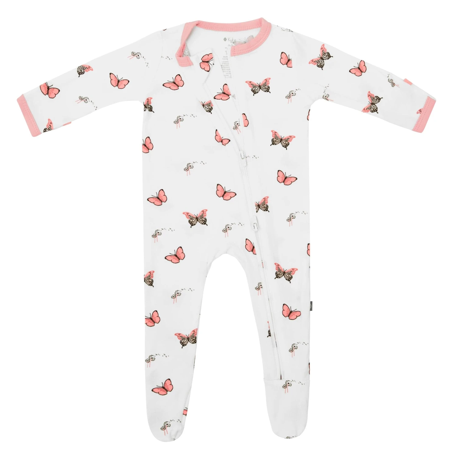 Zippered Footie In Butterfly 6 Zippered Footie In Butterfly - Image 6