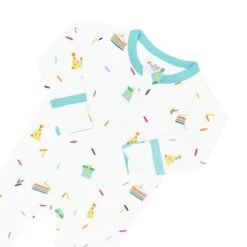 Zippered Footie In Cloud Party -Kyte baby Store kyte baby zippered footies zippered footie in cloud party 32605512302703