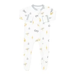 Zippered Footie In Icon -Kyte baby Store kyte baby zippered footies zippered footie in icon 31468412108911