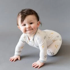 Zippered Footie In Icon -Kyte baby Store kyte baby zippered footies zippered footie in icon 31481323618415