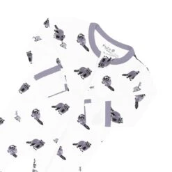 Zippered Footie In Raccoon -Kyte baby Store kyte baby zippered footies zippered footie in raccoon 32715360600175