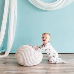 Zippered Footie In Raccoon -Kyte baby Store kyte baby zippered footies zippered footie in raccoon 32715421581423