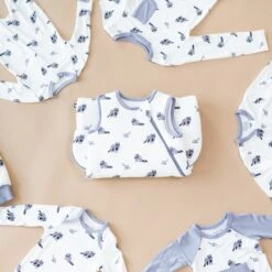 Zippered Footie In Raccoon -Kyte baby Store kyte baby zippered footies zippered footie in raccoon 32715459002479