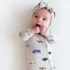 Zippered Footie In Vintage Cars 7 Zippered Footie In Vintage Cars -Kyte baby Store kyte baby zippered footies zippered footie in vintage cars 32562802655343