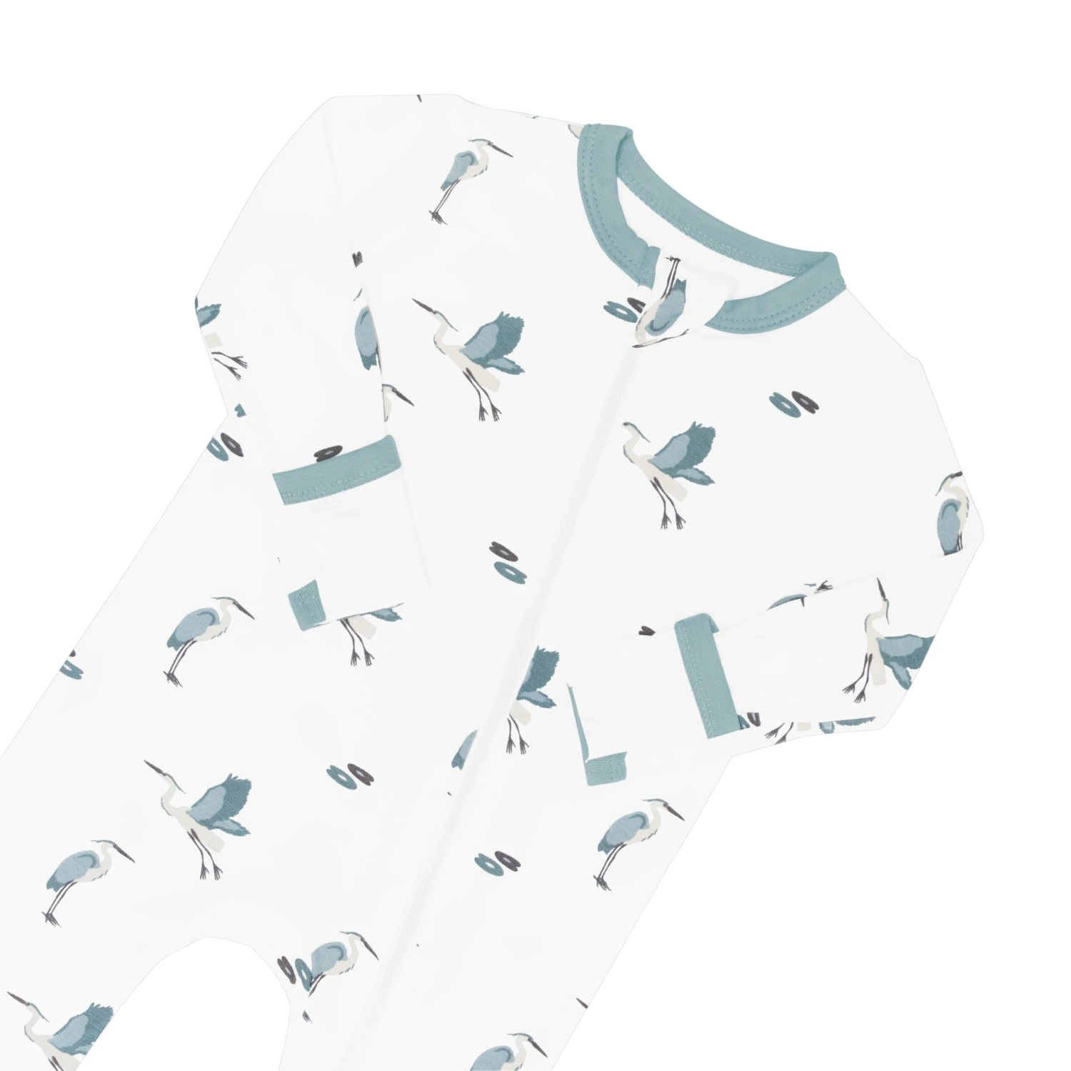 Zippered Romper In Blue Heron 5 Zippered Romper In Blue Heron - Image 5