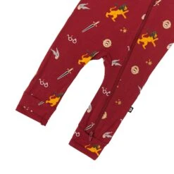 Zippered Romper In Gryffindor™ -Kyte baby Store kyte baby zippered rompers zippered romper in gryffindor 32475967029359