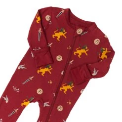 Zippered Romper In Gryffindor™ -Kyte baby Store kyte baby zippered rompers zippered romper in gryffindor 32475967062127