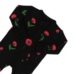 Zippered Romper In Midnight Poppies -Kyte baby Store kyte baby zippered rompers zippered romper in midnight poppies 32531558760559