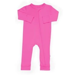 Zippered Romper In Raspberry -Kyte baby Store kyte baby zippered rompers zippered romper in raspberry 32287559942255